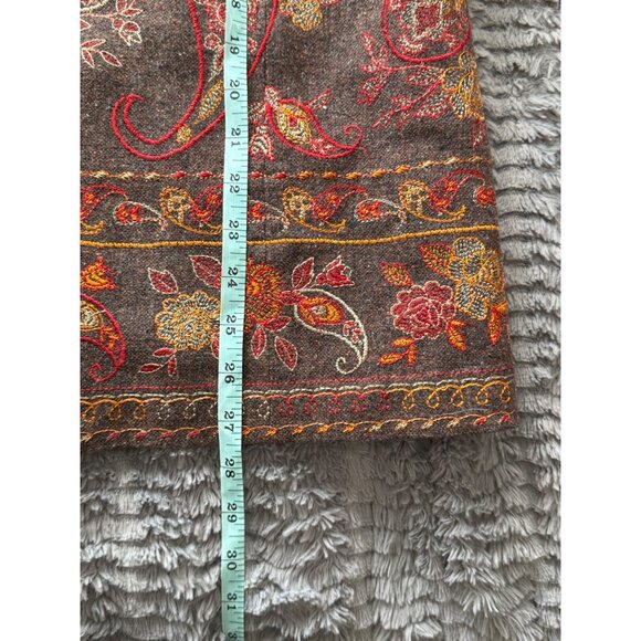 Coldwater Creek Fall Colors Paisley Wool Blend Snap Button Blazer Size 2X - Picture 9 of 11